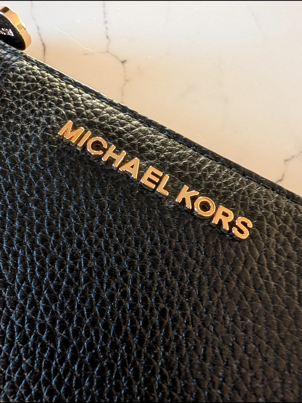 Michael Kors Jet Set Black Leather Zip-Around Wallet